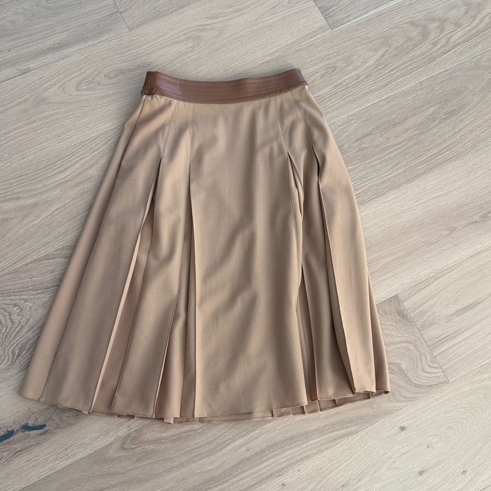 Merino Wool Wrap Midi Skirt - Picture 3 of 11